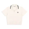 Atri Velour Polo- Gardenia