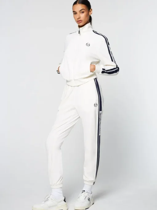 Atri Velour Track Jacket- Gardenia
