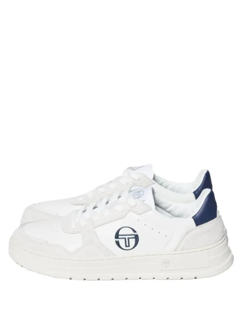 Court Classic Mp Sneaker- White/ Antique White/ Maritime Blue