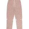 Dallas Houndstooth Track Pant- Poinciana