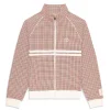 Dallas Houndstooth Track Jacket- Poinciana