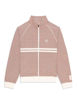 Dallas Houndstooth Track Jacket- Poinciana