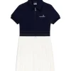 Damarindo Dress- Maritime Blue/ White