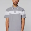 Damarindo Polo- Sleet/ White