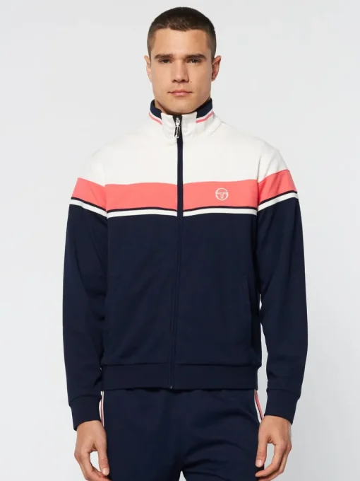 Damarindo Track Jacket Archivio- Gardenia/ Maritime Blue