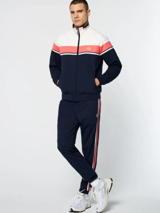Damarindo Track Jacket Archivio- Gardenia/ Maritime Blue