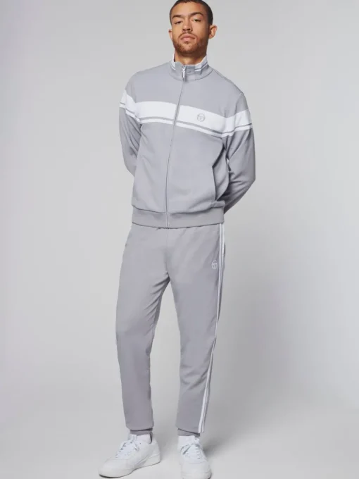 Damarindo Track Jacket- Sleet/ White