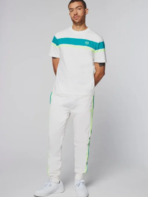 Damarindo T-Shirt- Gardenia/ Blue Grass