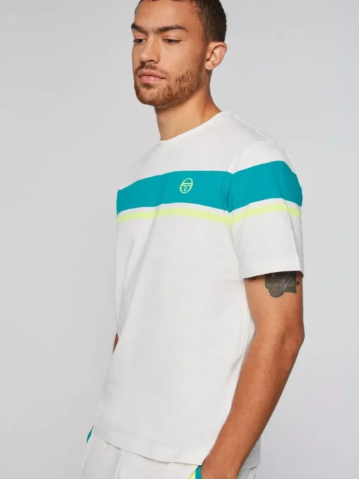 Damarindo T-Shirt- Gardenia/ Blue Grass