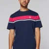 Damarindo T-Shirt- Maritime Blue/ Rasberry