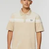 Damarindo Velour Polo-Cement/ Gardenia