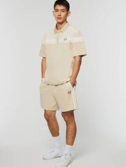 Damarindo Velour Polo-Cement/ Gardenia