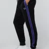 Damarindo Velour Track Pant-Black/ Liberty