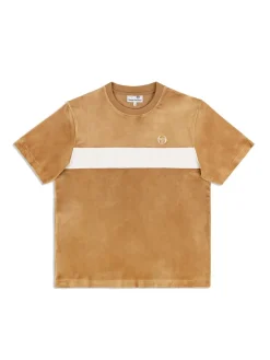 Debossed Damarindo Velour T-Shirt- Meerkat