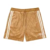 Debossed Damarindo Velour Short- Meerkat