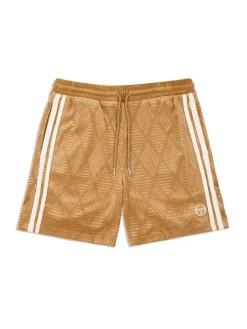 Debossed Damarindo Velour Short- Meerkat