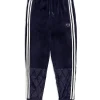 Debossed Damarindo Velour Track Pant- Maritime Blue