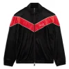 Gallone Velour Track Jacket- Black Beauty