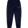 Gallone Velour Track Pant- Maritime Blue