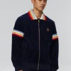 Goran Velour Track Jacket Archivio- Maritime Blue