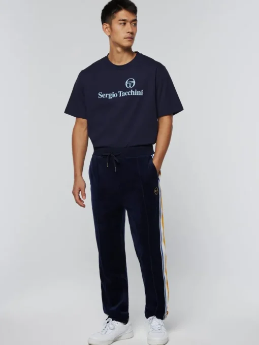 Goran Velour Track Pant Archivio- Maritime Blue