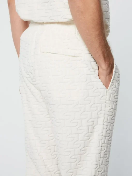 Livata Monogram Track Pant- Gardenia