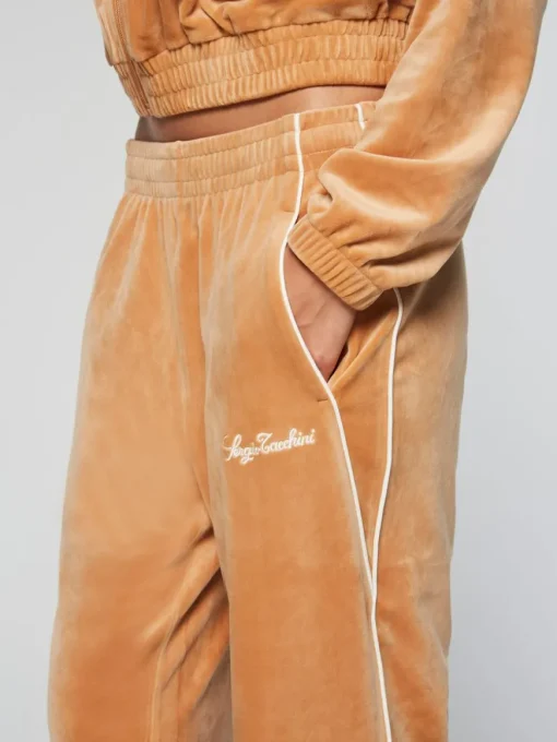 Mare Velour Pant- Meerkat