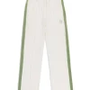 Miss Carlotta Velour Track Pant-Gardenia