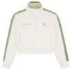 Miss Carlotta Velour Track Jacket- Gardenia