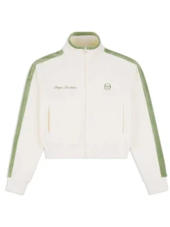 Miss Carlotta Velour Track Jacket- Gardenia