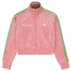 Miss Carlotta Velour Track Jacket- Wild Rose