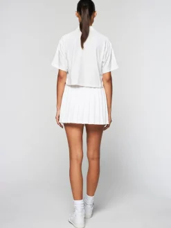 Monogram Jacquard Cropped Polo- Gardenia