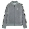Pereto Velour Track Jacket- Sleet