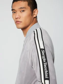 Pereto Velour Track Jacket- Sleet
