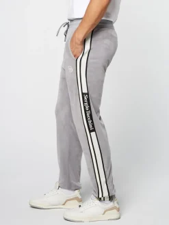 Pereto Velour Track Pant- Sleet
