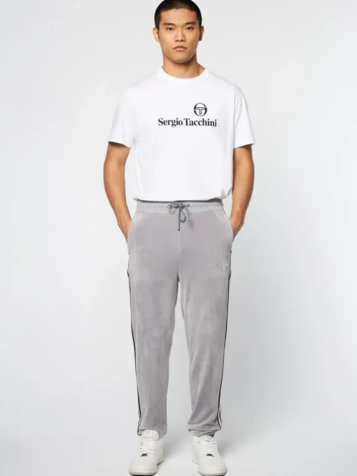 Pereto Velour Track Pant- Sleet