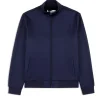Perforata Track Jacket-Maritime Blue