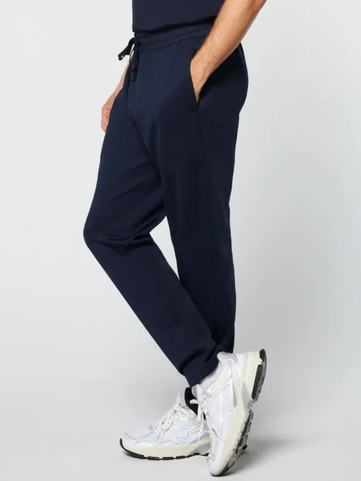 Perforata Track Pant-Maritime Blue