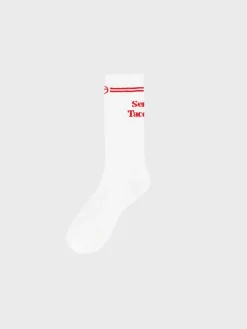 Prep Crew High Socks- White