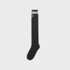 Prep Knee High Socks- Black