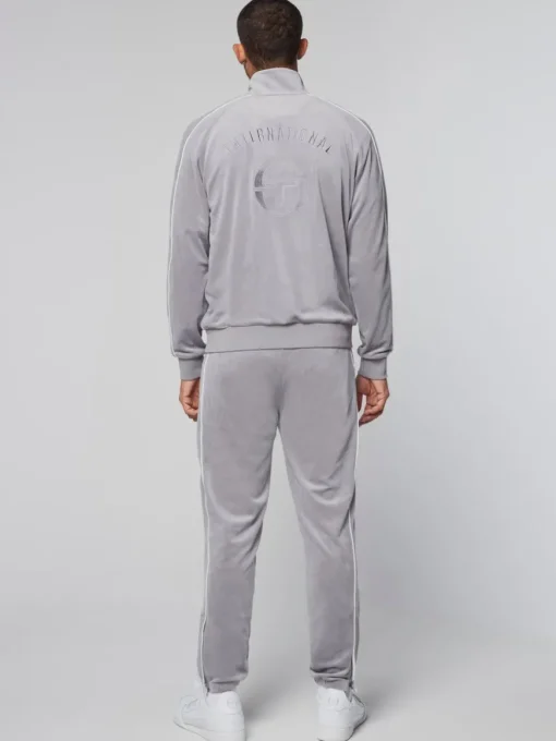 Sovana Velour Track Jacket- Sleet