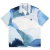 Spiaggia Cabana Shirt- Maritime Blue/ Multi