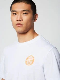 Tenda T-Shirt- Brilliant White/ Tangerine