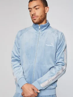 Tipo Velour Track Jacket- Mountain Spring