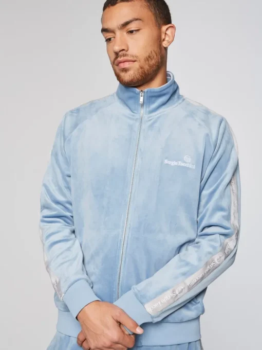 Tipo Velour Track Jacket- Mountain Spring