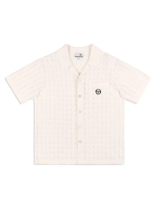 Ulivo Crochet Shirt- Brilliant White