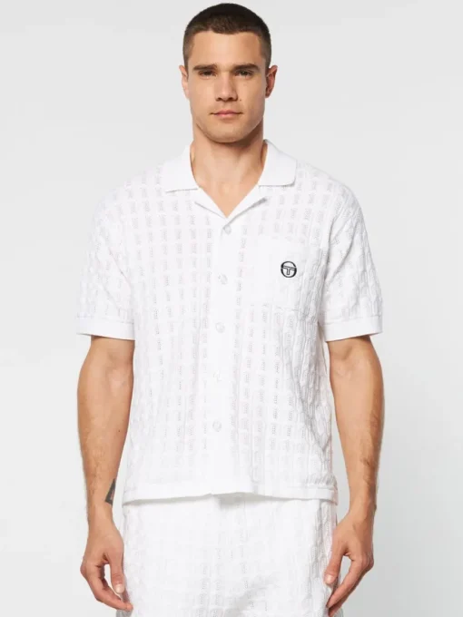 Ulivo Crochet Shirt- Brilliant White