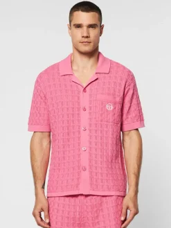 Ulivo Crochet Shirt- Wild Rose