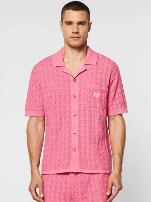 Ulivo Crochet Shirt- Wild Rose