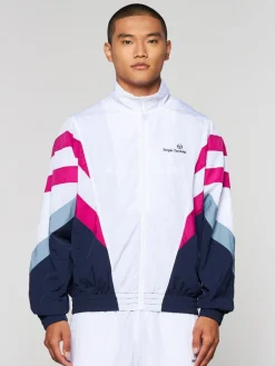 Verona Track Jacket- White/ Multi